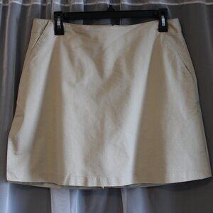 Adidas Beige Skirt Skort Golf Size 12 NEW
